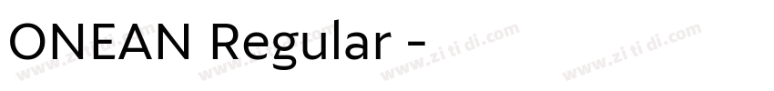 ONEAN Regular 字体转换